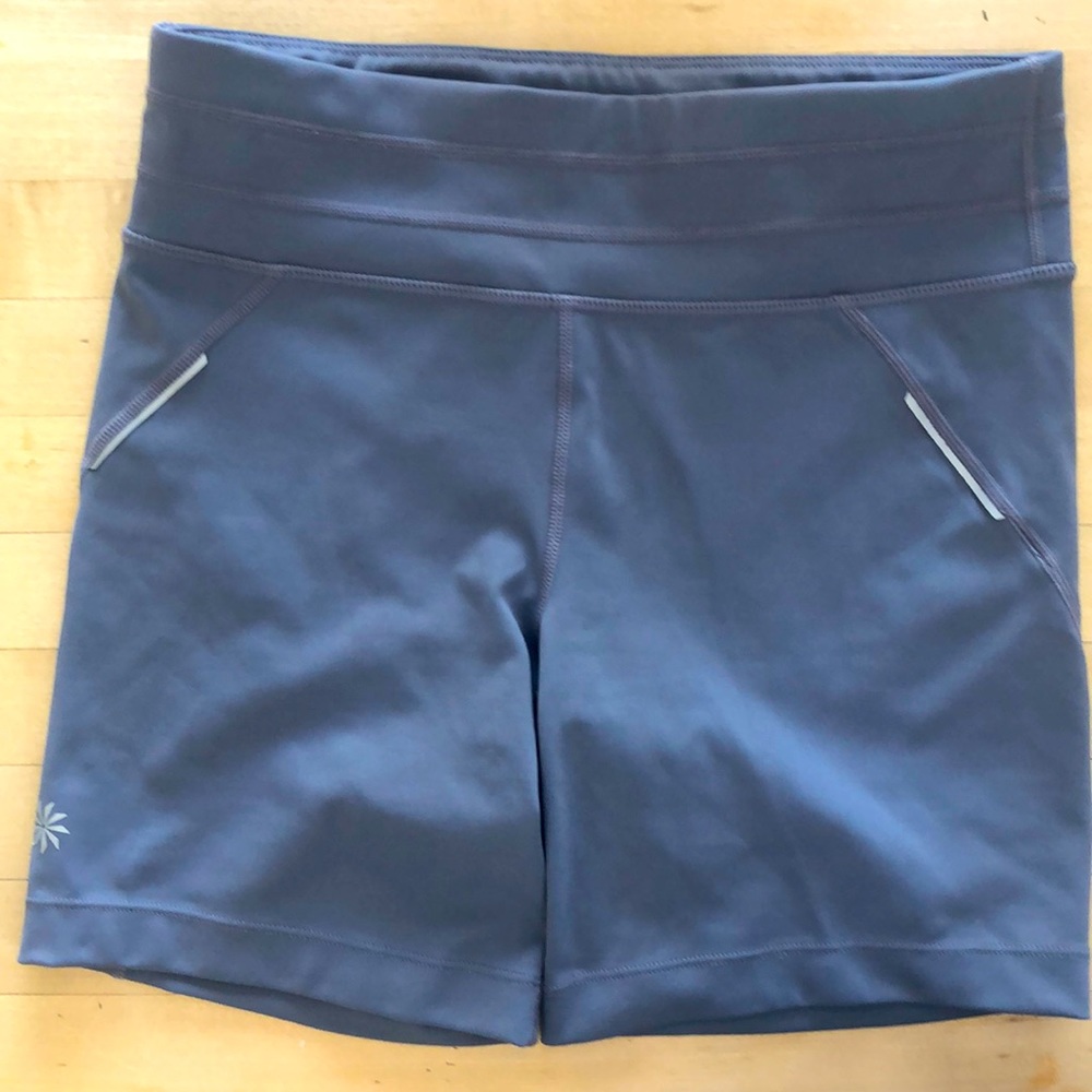 Athleta gray biker/ exercise shorts size S